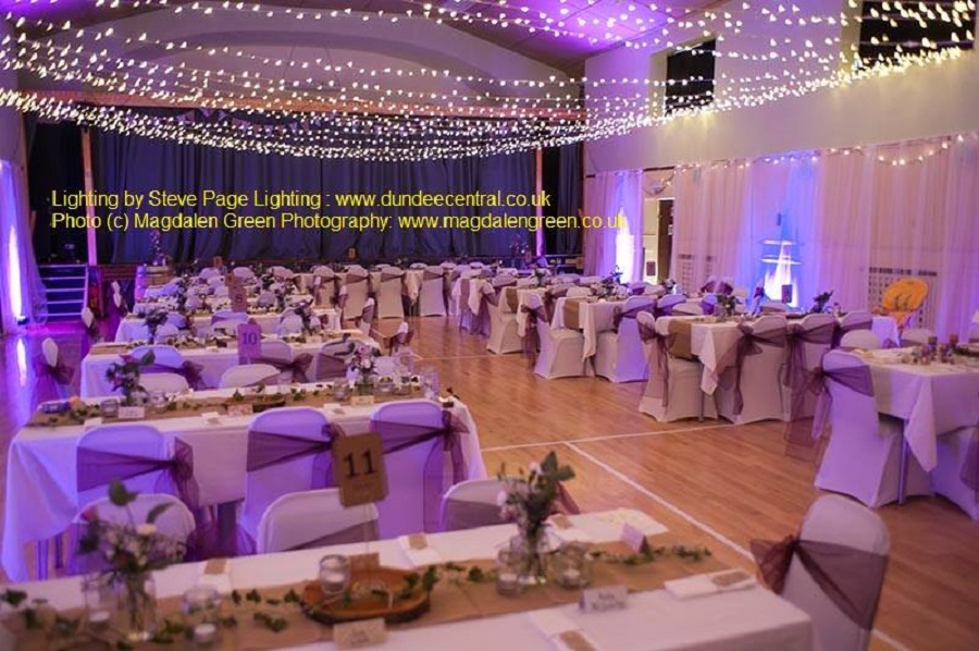 wedding lighting hire monikie memorial hall